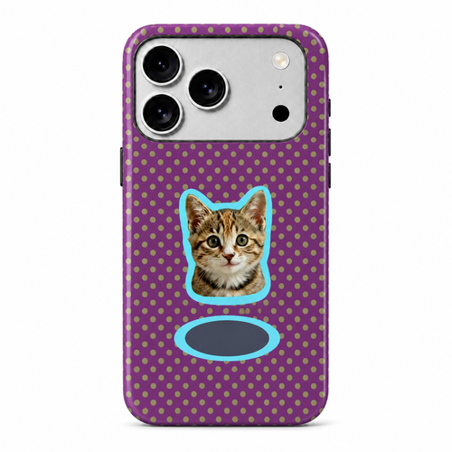 Polka Dot Series | Custom Pet Portrait Phone Case | MagSafe Compatible