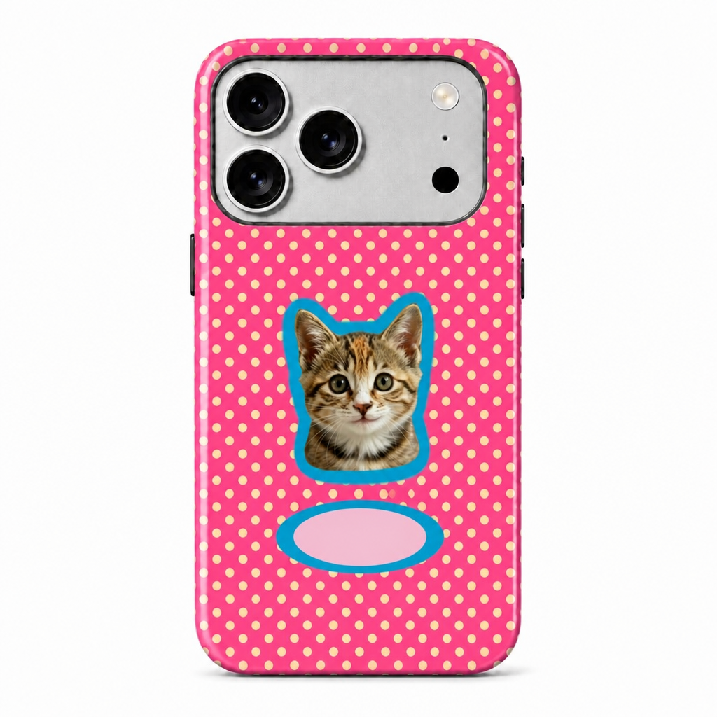 Polka Dot Series | Custom Pet Portrait Phone Case | MagSafe Compatible