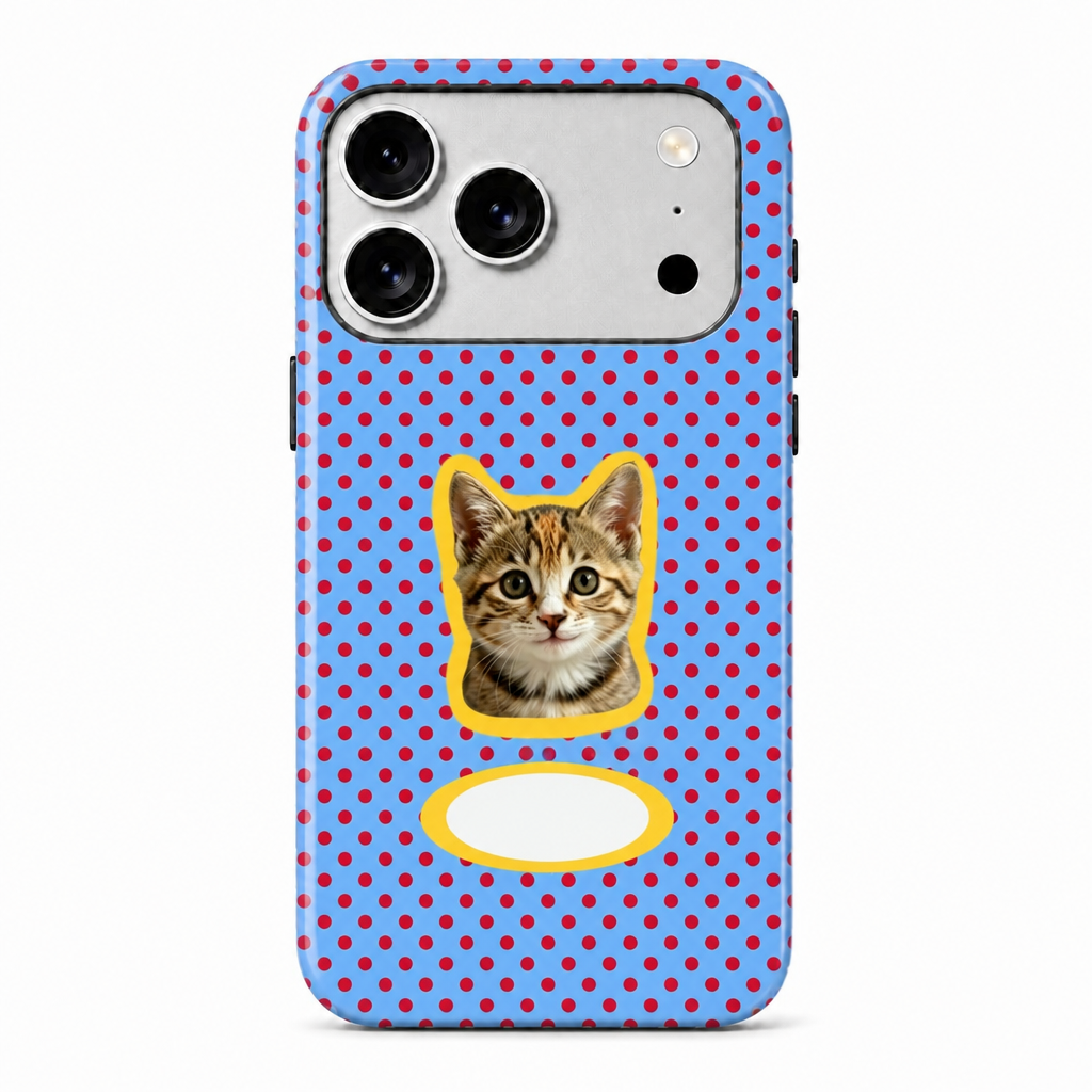 Polka Dot Series | Custom Pet Portrait Phone Case | MagSafe Compatible